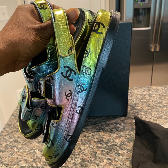 Chanel Dad Sandals. Like new, with box. Worn twice. - Picture 3 of 4